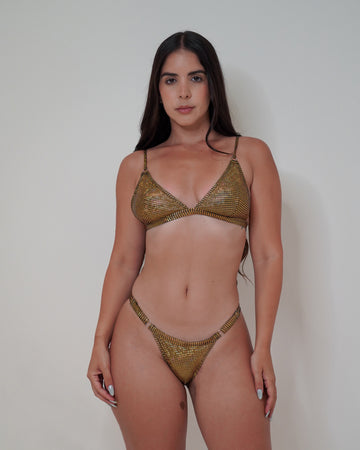 She's Gold Bikini Set