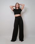 Busy All Day Pant Set in Black