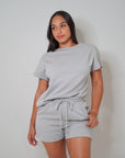 Be Right Back Shorts Set in Grey