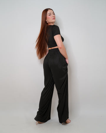 Busy All Day Pant Set in Black