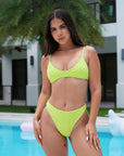 Our Favorite Terry Bikini Set in Lime