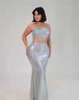 Sparkling Silver Two Piece Set